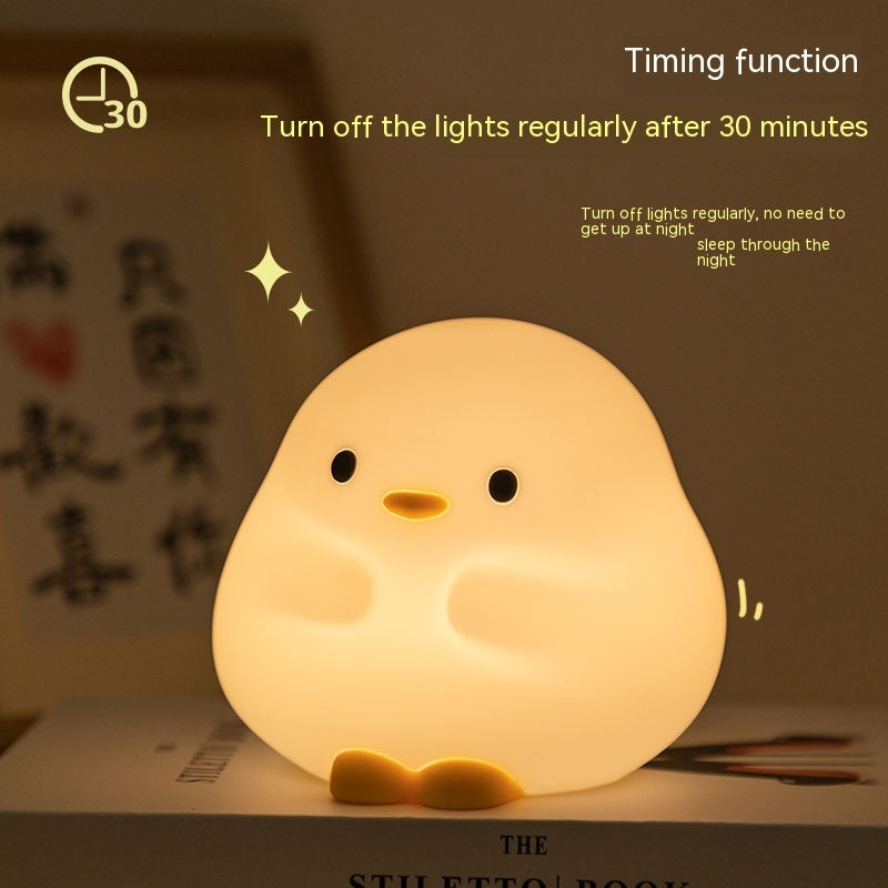 Cuddle-Ready Duck Lamp – Soft Glow, Touch to Light!